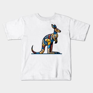 Pop art kangaroo illustration. cubism illustration of a kangaroo Kids T-Shirt